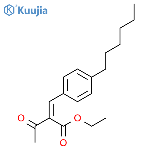 Butanoic acid, 2-[(4-hexylphenyl)methylene]-3-oxo-, ethyl ester, (Z)- structure