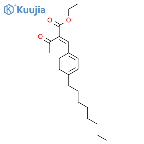 Butanoic acid, 2-[(4-octylphenyl)methylene]-3-oxo-, ethyl ester, (E)- structure