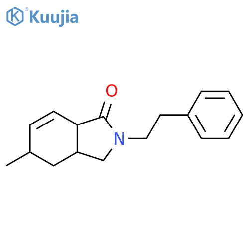 1H-Isoindol-1-one, 2,3,3a,4,5,7a-hexahydro-5-methyl-2-(2-phenylethyl)- structure