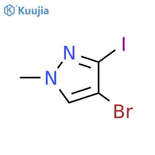 4-bromo-3-iodo-1-methyl-1H-pyrazole structure