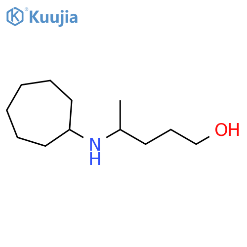 4-(cycloheptylamino)pentan-1-ol structure