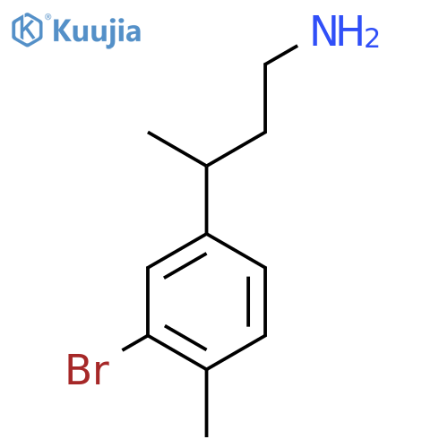 3-(3-bromo-4-methylphenyl)butan-1-amine structure