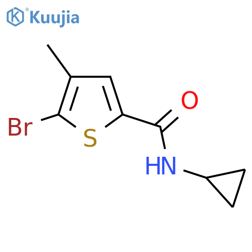 5-Bromo-N-cyclopropyl-4-methylthiophene-2-carboxamide structure