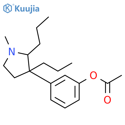 Phenol,3-(1-methyl-2,3-dipropyl-3-pyrrolidinyl)-, 1-acetate structure