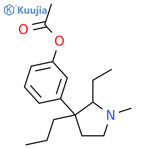 Phenol,3-(2-ethyl-1-methyl-3-propyl-3-pyrrolidinyl)-, 1-acetate structure