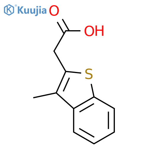 2-(3-methyl-1-benzothiophen-2-yl)acetic acid structure