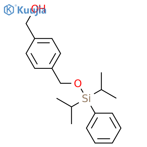 Benzenemethanol, 4-[[[bis(1-methylethyl)phenylsilyl]oxy]methyl]- structure