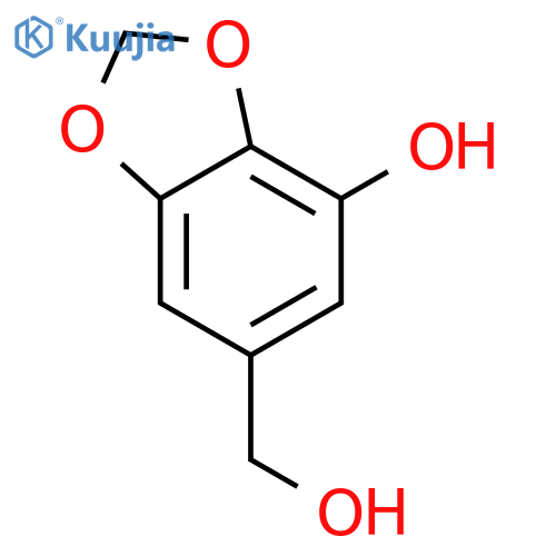 1,3-Benzodioxole-5-methanol,7-hydroxy- structure
