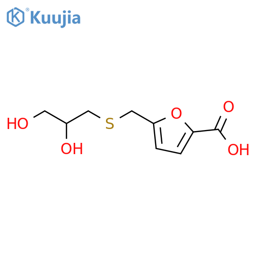 5-{(2,3-dihydroxypropyl)sulfanylmethyl}furan-2-carboxylic acid structure