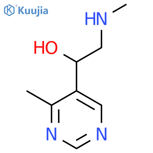 2-(methylamino)-1-(4-methylpyrimidin-5-yl)ethan-1-ol structure