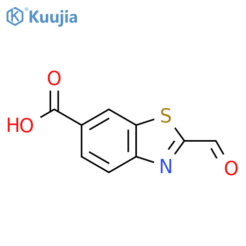 2-Formyl-1,3-benzothiazole-6-carboxylic acid structure