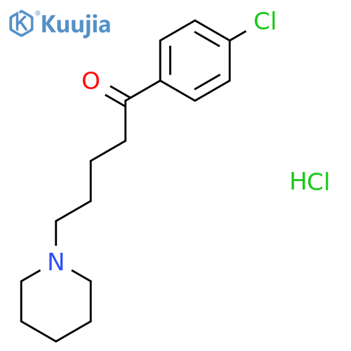 1-Pentanone, 1-(4-chlorophenyl)-5-(1-piperidinyl)-, hydrochloride structure