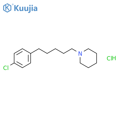 Piperidine, 1-[5-(4-chlorophenyl)pentyl]-, hydrochloride structure