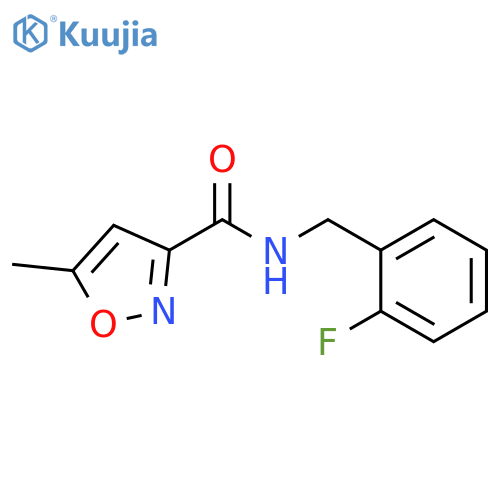 3-Isoxazolecarboxamide, N-[(2-fluorophenyl)methyl]-5-methyl- structure