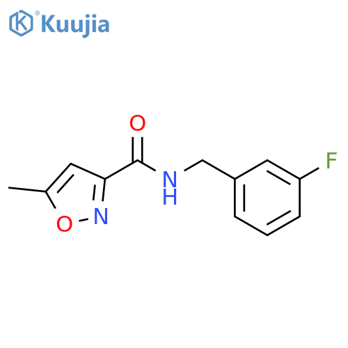 3-Isoxazolecarboxamide, N-[(3-fluorophenyl)methyl]-5-methyl- structure
