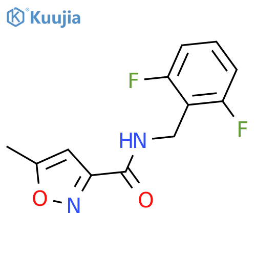 3-Isoxazolecarboxamide, N-[(2,6-difluorophenyl)methyl]-5-methyl- structure