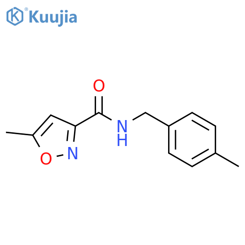 3-Isoxazolecarboxamide, 5-methyl-N-[(4-methylphenyl)methyl]- structure