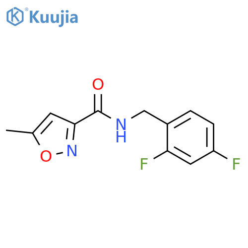 3-Isoxazolecarboxamide, N-[(2,4-difluorophenyl)methyl]-5-methyl- structure