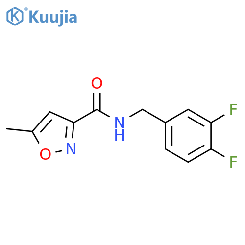 3-Isoxazolecarboxamide, N-[(3,4-difluorophenyl)methyl]-5-methyl- structure