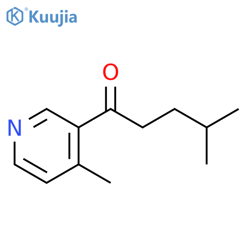 4-methyl-1-(4-methylpyridin-3-yl)pentan-1-one structure