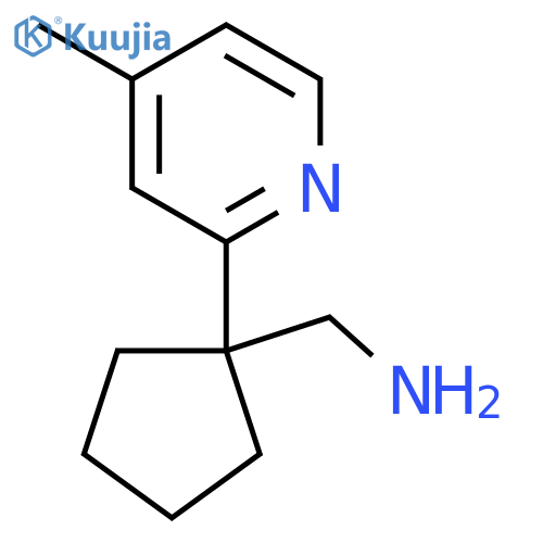 1-(4-methylpyridin-2-yl)cyclopentylmethanamine structure