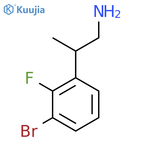 2-(3-bromo-2-fluorophenyl)propan-1-amine structure