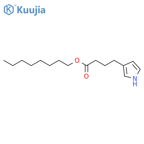 1H-Pyrrole-3-butanoic acid, octyl ester structure