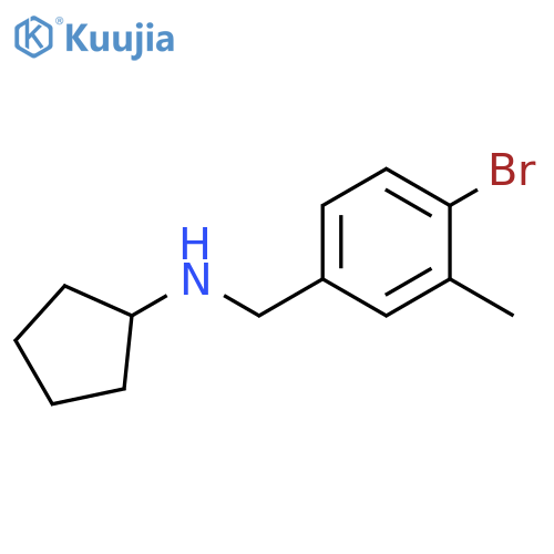 N-(4-bromo-3-methylphenyl)methylcyclopentanamine structure