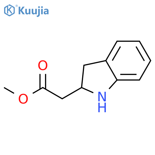 methyl 2-(2,3-dihydro-1H-indol-2-yl)acetate structure