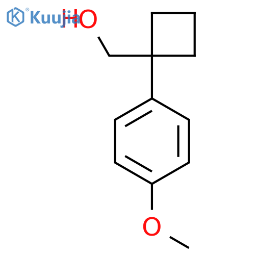 1-(4-methoxyphenyl)cyclobutylmethanol structure