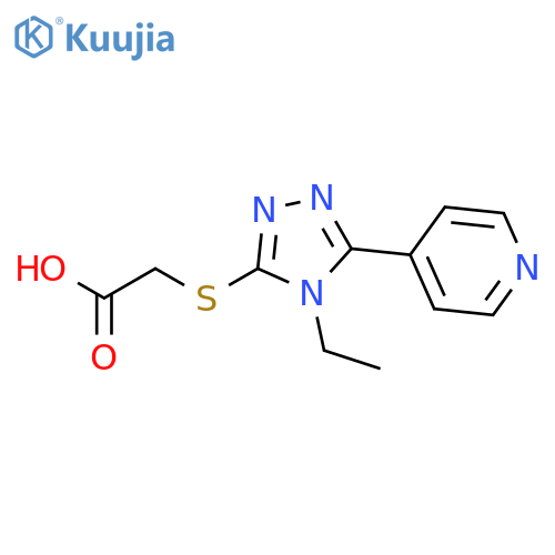 Acetic acid, [[4-ethyl-5-(4-pyridinyl)-4H-1,2,4-triazol-3-yl]thio]- structure