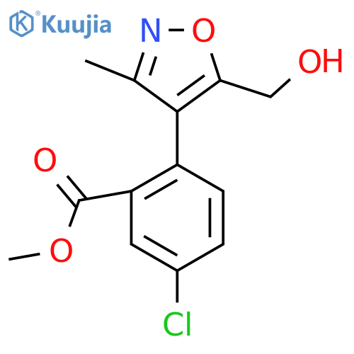 methyl 5-chloro-2-(5-(hydroxymethyl)-3-methylisoxazol-4-yl)benzoate structure