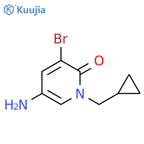 5-Amino-3-bromo-1-(cyclopropylmethyl)-1,2-dihydropyridin-2-one structure