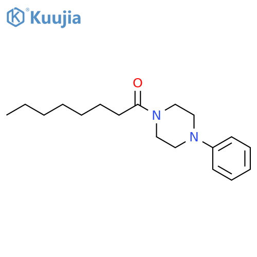 Piperazine, 1-(1-oxooctyl)-4-phenyl- structure