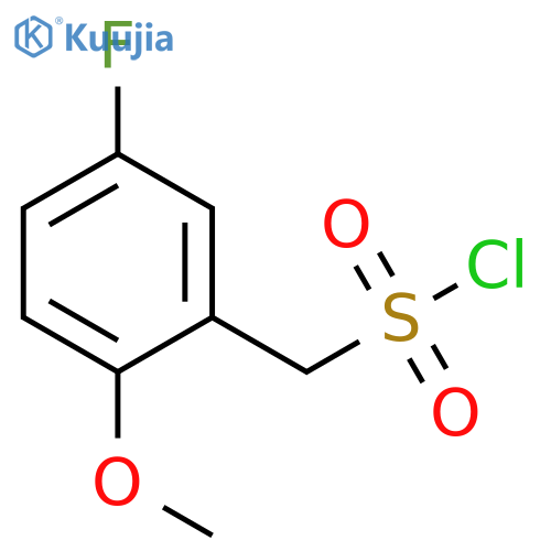 (5-fluoro-2-methoxyphenyl)methanesulfonyl chloride structure