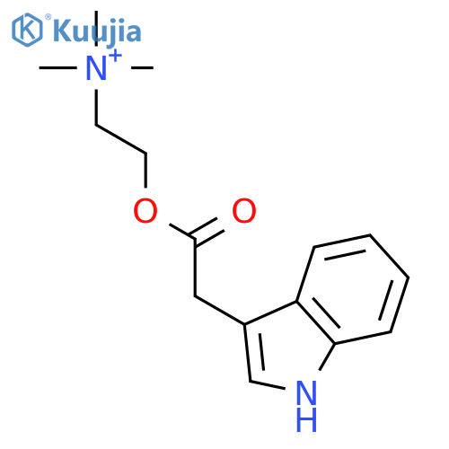 Ethanaminium, 2-[(1H-indol-3-ylacetyl)oxy]-N,N,N-trimethyl- structure