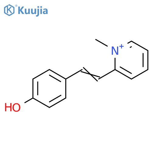 Pyridinium, 2-[2-(4-hydroxyphenyl)ethenyl]-1-methyl- structure