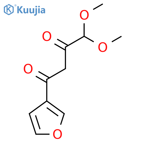 1-(furan-3-yl)-4,4-dimethoxybutane-1,3-dione structure