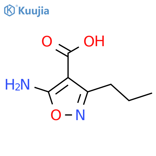 5-Amino-3-propyl-1,2-oxazole-4-carboxylic acid structure