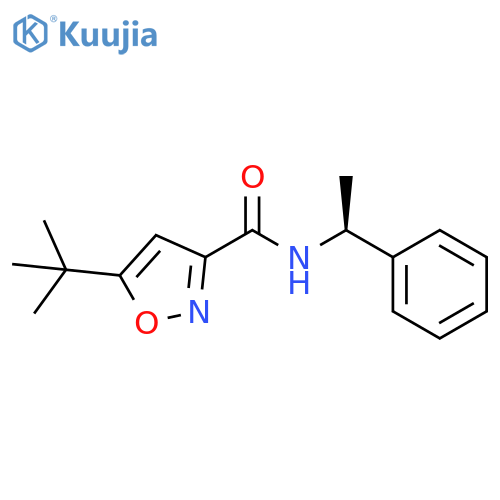 3-Isoxazolecarboxamide, 5-(1,1-dimethylethyl)-N-(1-phenylethyl)-, (S)- (9CI) structure