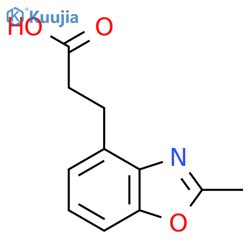 3-(2-Methyl-1,3-benzoxazol-4-yl)propanoic acid structure