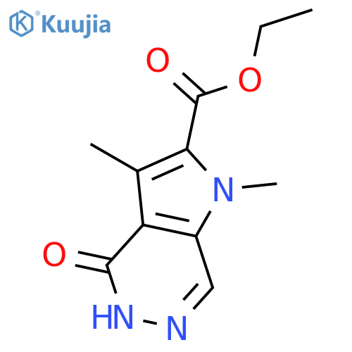 4,5-dihydro-1,3-dimethyl-4-oxo-1H-Pyrrolo[2,3-d]pyridazine-2-carboxylic acid ethyl ester structure