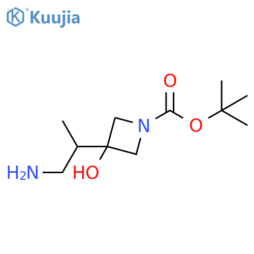 1-Azetidinecarboxylic acid, 3-(2-amino-1-methylethyl)-3-hydroxy-, 1,1-dimethylethyl ester structure