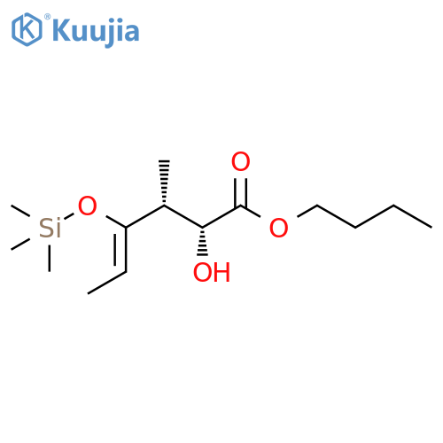 4-Hexenoic acid, 2-hydroxy-3-methyl-4-[(trimethylsilyl)oxy]-, butyl ester, (2R,3R,4Z)- structure