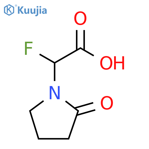 2-fluoro-2-(2-oxopyrrolidin-1-yl)acetic acid structure
