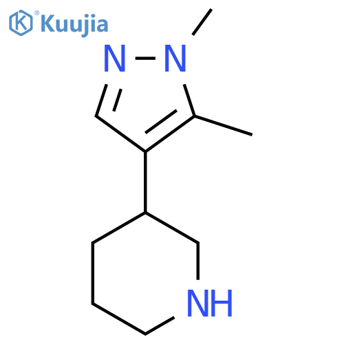 3-(1,5-dimethyl-1H-pyrazol-4-yl)piperidine structure