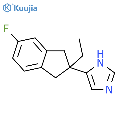 1H-Imidazole,5-(2-ethyl-5-fluoro-2,3-dihydro-1H-inden-2-yl)- structure