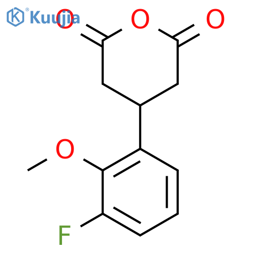 4-(3-Fluoro-2-methoxyphenyl)oxane-2,6-dione structure