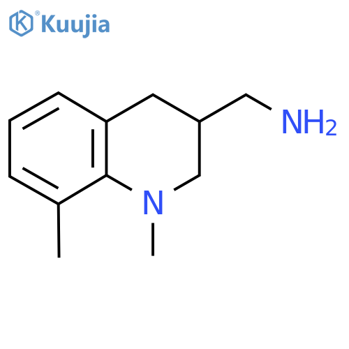 (1,8-Dimethyl-1,2,3,4-tetrahydroquinolin-3-yl)methanamine structure