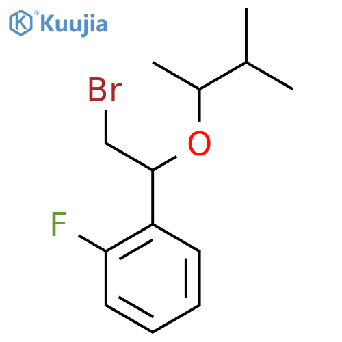 1-{2-bromo-1-(3-methylbutan-2-yl)oxyethyl}-2-fluorobenzene structure